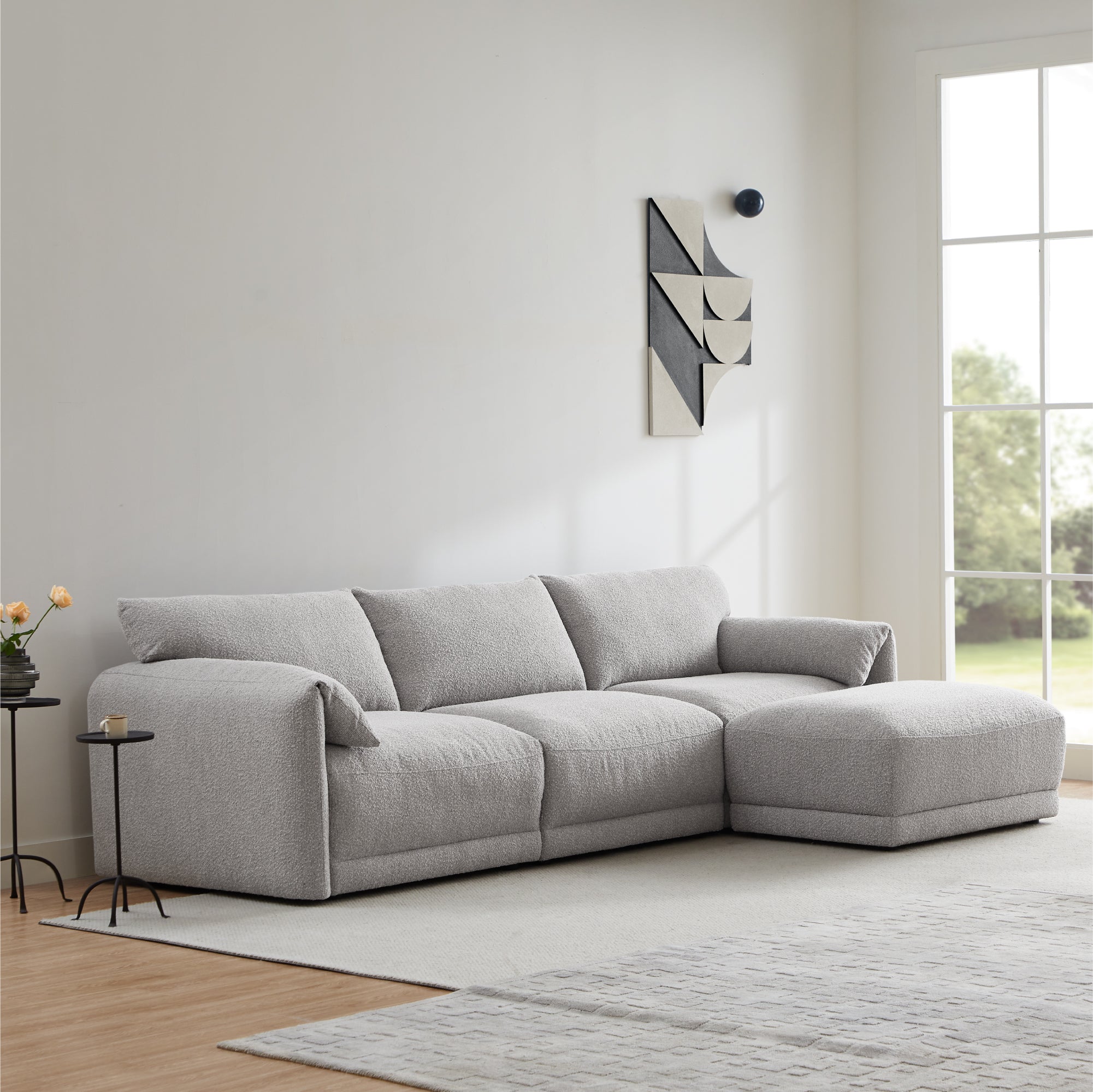 Josie Performance Boucle 4-Piece Modular Sectional (115.7'')