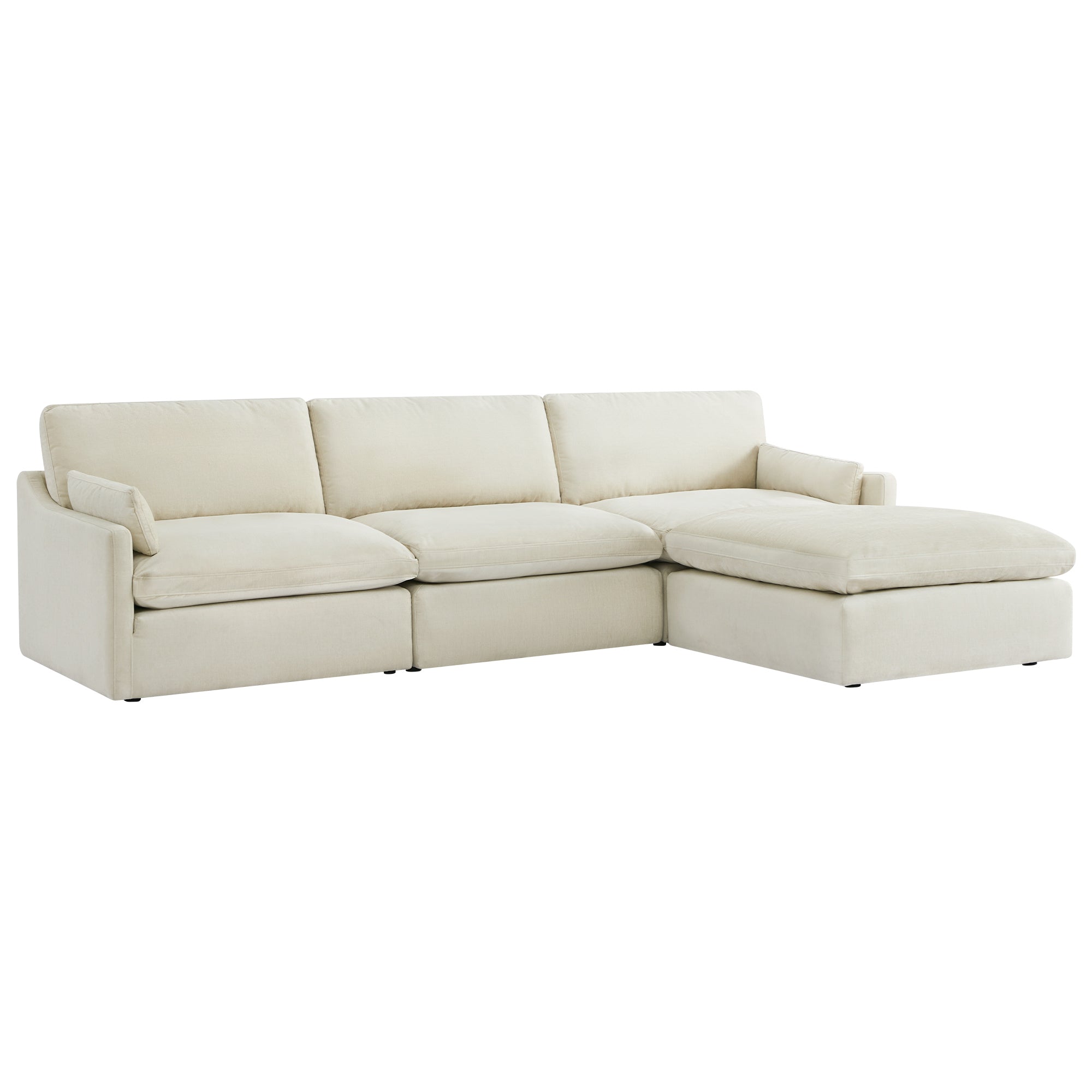 Kenna Modular 4 Seat Sofa-Chaise Sectional