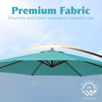 10 ft Steel Crank-lift Cantilever Umbrella With Weighted Base