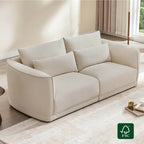 Daisy 2-Seat Modular Curved Chenille Sofa with Down-Filled Cushions