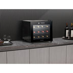 12- Bottle Wine Cooler Refrigerator,Mini Wine Cellars(54-66°F),Countertop Wine Cooler with Digital Temperature Control