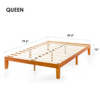12 Classic Solid Wood Platform Bed Frame