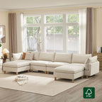Brendon Modular 6-Seat Sectional Sofa with Wood Leg