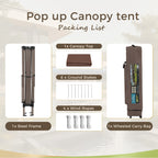 Caravane de jardin gonflable renforcée de 13' x 13' (3,96 m x 3,96 m) avec élégant rideau d'angle - 13x13ft