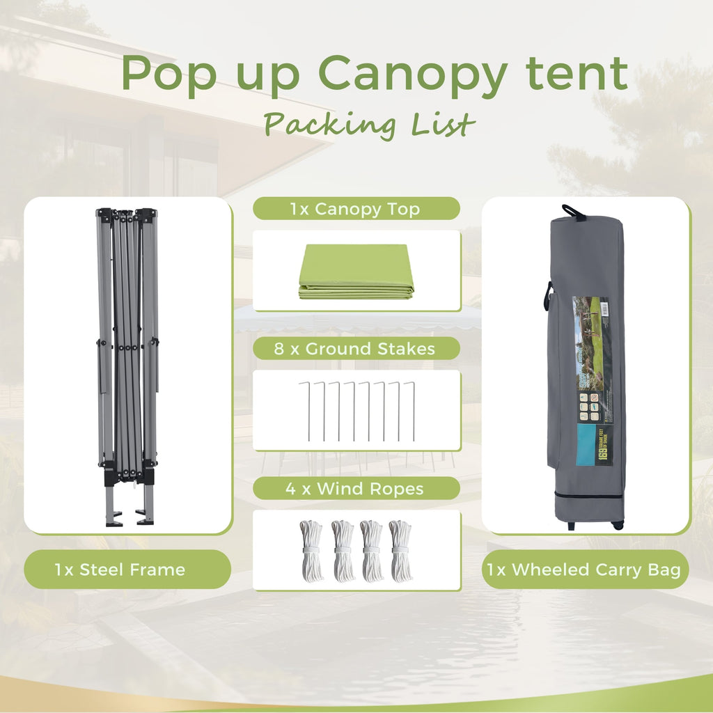 Caravane de jardin gonflable renforcée de 13' x 13' (3,96 m x 3,96 m) avec élégant rideau d'angle - 13x13ft