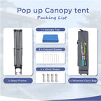 Caravane de jardin gonflable renforcée de 13' x 13' (3,96 m x 3,96 m) avec élégant rideau d'angle - 13x13ft