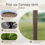 Caravane de jardin gonflable renforcée de 13' x 13' (3,96 m x 3,96 m) avec élégant rideau d'angle - 13x13ft