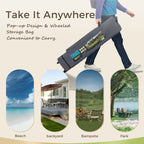 Caravane de jardin gonflable renforcée de 13' x 13' (3,96 m x 3,96 m) avec élégant rideau d'angle - 13x13ft