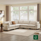 Brendon Modular Corner Sectional Sofa with Wood Leg