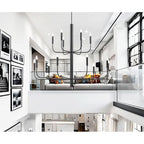 15-Light Minimalist Candlestick Chandelier, 2 Tier Ancient Design - 48