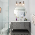 2/3 Light Bathroom Vanity Light Wall Sconce with Glass Shade