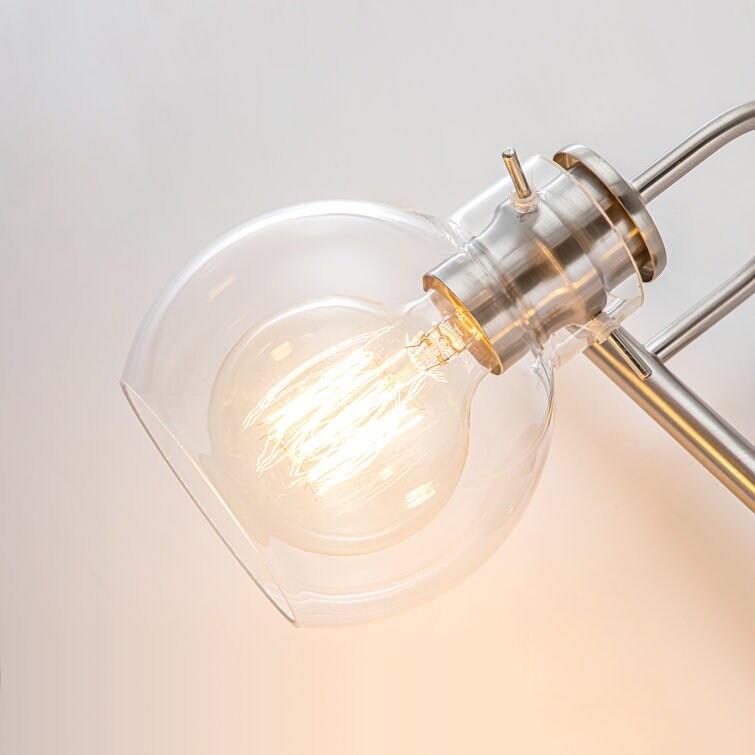 2/3 Light Bathroom Vanity Light Wall Sconce with Glass Shade