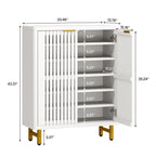 24 Pairs Shoe Storage Cabinet with Door for Entryway Living Room