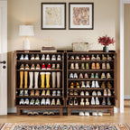 24 Pairs Shoe Storage Cabinet with Door for Entryway Living Room