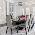 24.8 in. 8-Light Farmhouse Chandelier, Crystal Chandelier, Drum Chandelier for Dining Room Living Room Bedroom Kitchen