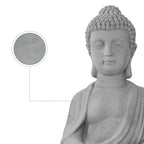 25.6-in. Lightweight Concrete Meditating Buddha Statue