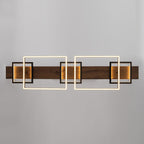 3/5-Light Integrated LED Linear Wood Chandelier Kitchen Island Pendant Light