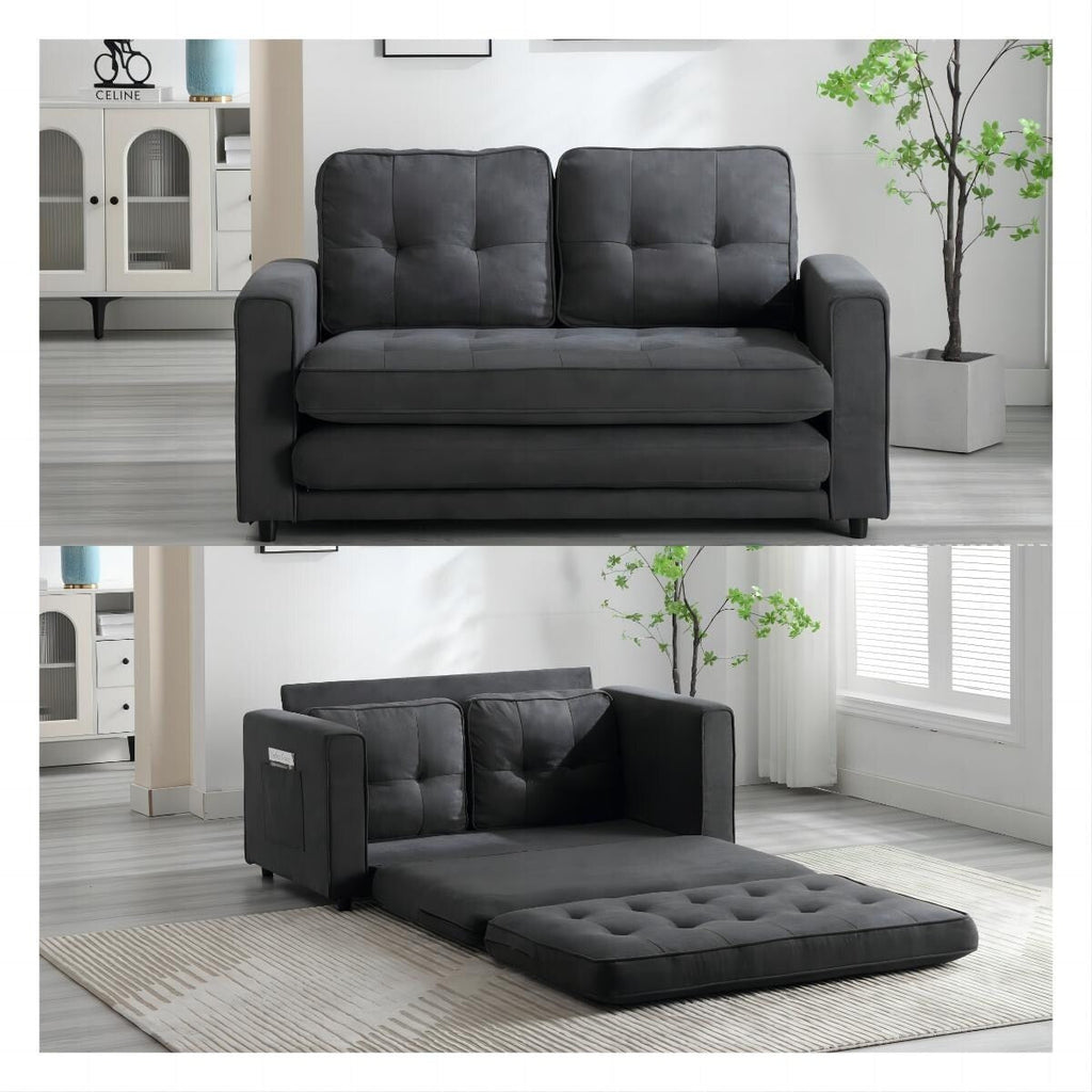 3 Fold Convertible Futon Couch Sleeper Sofa Bed