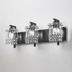 3-Light Modern Glam Bathroom Vanity Lights Crystal Wall Sconce Light for Mirror