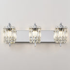 3-Light Modern Glam Bathroom Vanity Lights Crystal Wall Sconce Light for Mirror