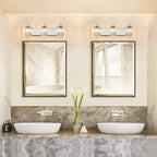3-Light Modern Glam Bathroom Vanity Lights Crystal Wall Sconce Light for Mirror