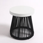 3-Piece Outdoor Swivel Lounge Chair Set Barrel Chairs for Backyard