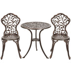 3 Pieces Outdoor Bistro Set Patio Furniture Set Table and Chairs Set