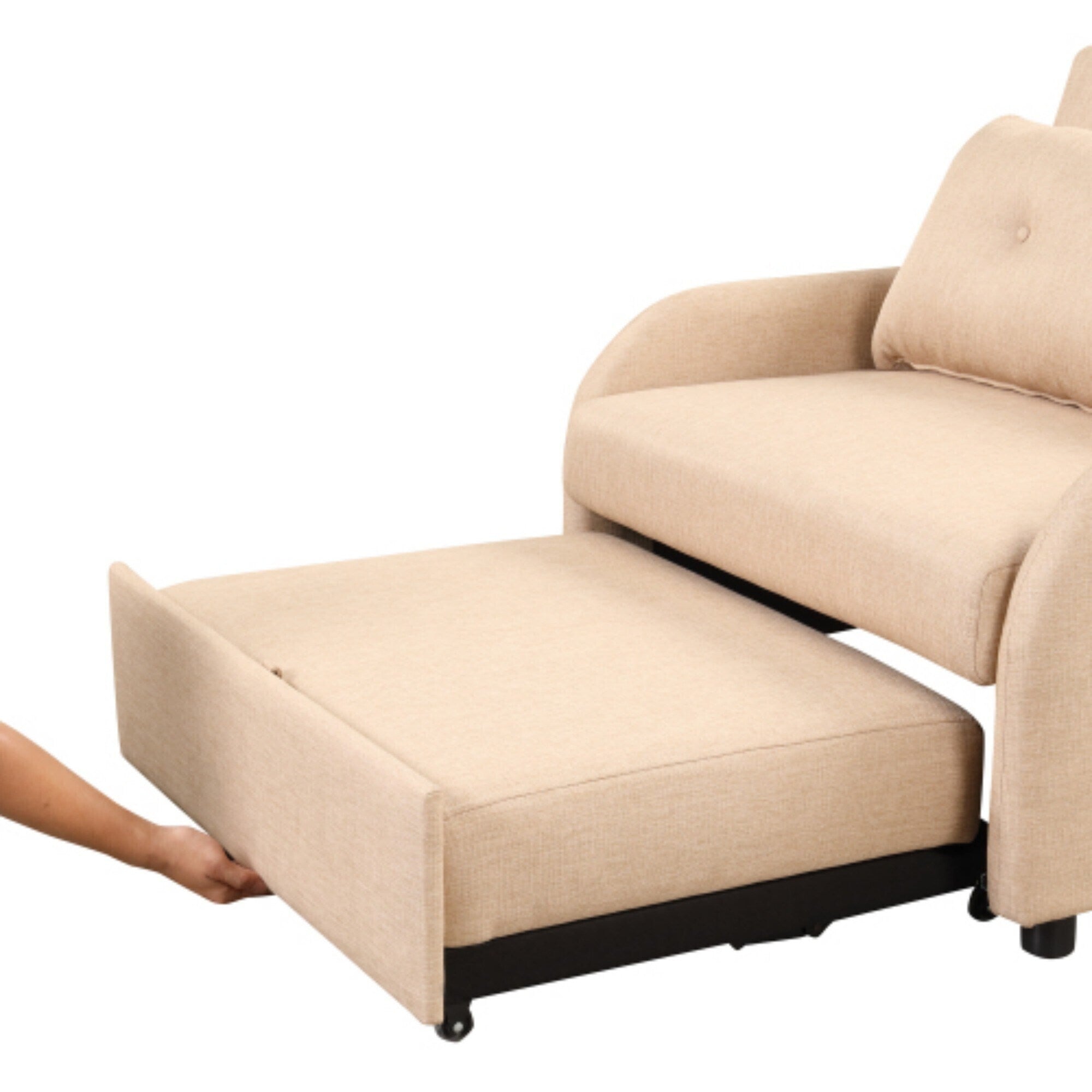 3-in-1 Pull-Out Sofa Sleeper with Collapsible Wing Table & USB Ports by Harper&Bright Designs