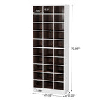 30 Pairs Tall Shoe Cabinet, 10 Tiers White Wooden Shoe Storage Rack for Closet, Entryway - 10-tier