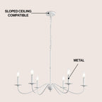 34.75 6-Light Iron LED Chandelier, by JONATHAN Y