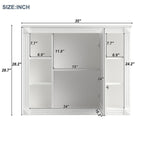 36'' Modern Bathroom Vanity with Top Sink and Mirror Cabinet,2 Doors and 2 Drawers