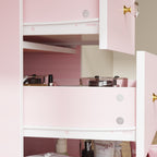 39.4'' Wide Makeup Vanity Set with Stool and Mirror