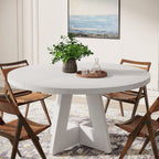 47 Round Dining Table for 4, Farmhouse Kitchen Table Small Dinner Table Wood Kitchen Table for Dining Room Living Room