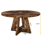 47 Round Dining Table for 4, Farmhouse Kitchen Table Small Dinner Table Wood Kitchen Table for Dining Room Living Room