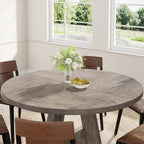 47 Round Dining Table for 4, Farmhouse Kitchen Table Small Dinner Table Wood Kitchen Table for Dining Room Living Room