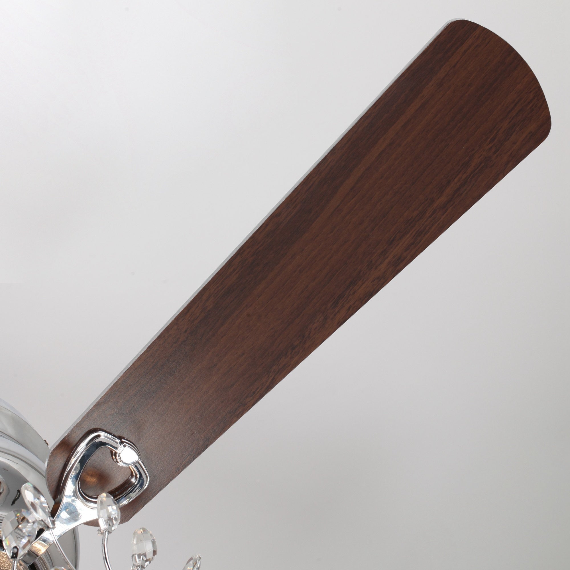 48 Modern Reversible 5-Blade Crystal Flush Mount Ceiling Fan with Remote