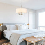 5-Light Modern Semi Flush Mount Ceiling Light for Dining Room Bedrooms Living Room - N/A