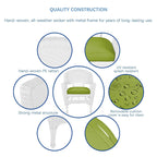 5-piece White Resin Wicker Dining Set