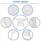 5-piece White Resin Wicker Dining Set