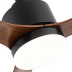 52 Inch LED Ceiling Fan with Lights Remote(3-Blade)