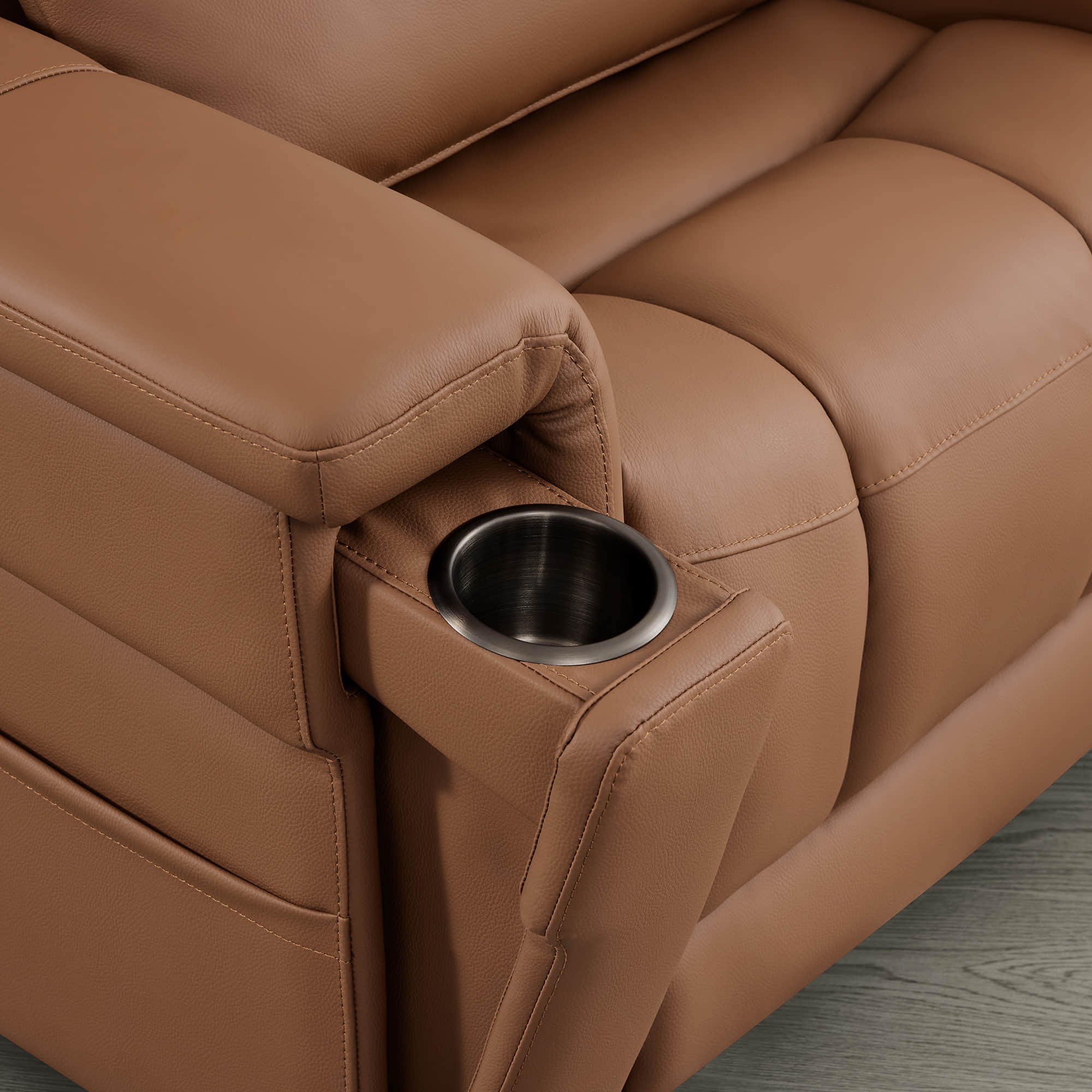 Addy Genuine Leather Lift Assist Power Recliner With Heat Massage