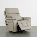 Addy Genuine Leather Lift Assist Power Recliner With Heat Massage
