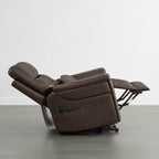 Addy Genuine Leather Lift Assist Power Recliner With Heat Massage