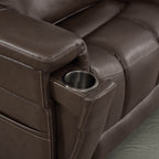 Addy Genuine Leather Lift Assist Power Recliner With Heat Massage