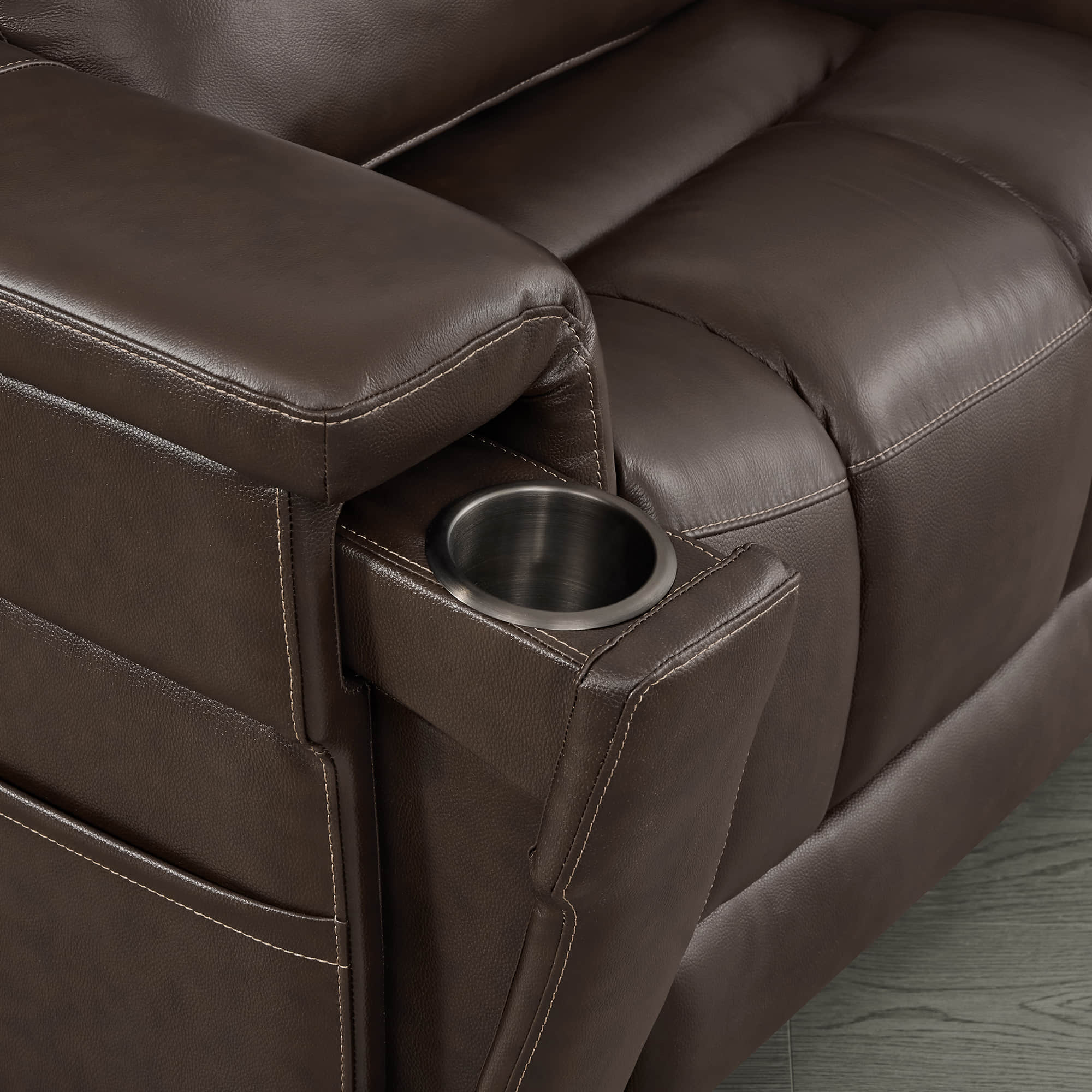 Addy Genuine Leather Lift Assist Power Recliner With Heat Massage