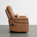 Addy Genuine Leather Lift Assist Power Recliner With Heat Massage