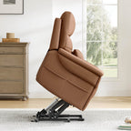 Addy Genuine Leather Lift Assist Power Recliner With Heat Massage