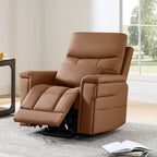 Addy Genuine Leather Lift Assist Power Recliner With Heat Massage