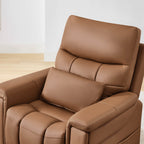 Addy Genuine Leather Lift Assist Power Recliner With Heat Massage