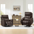 Addy Genuine Leather Lift Assist Power Recliner With Heat Massage